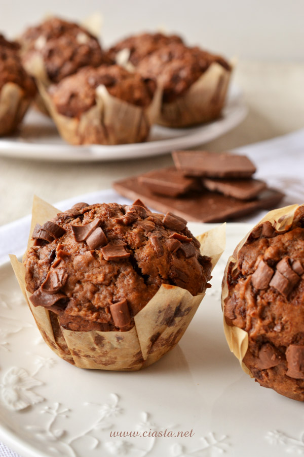 muffinki z mleczną czekoladą