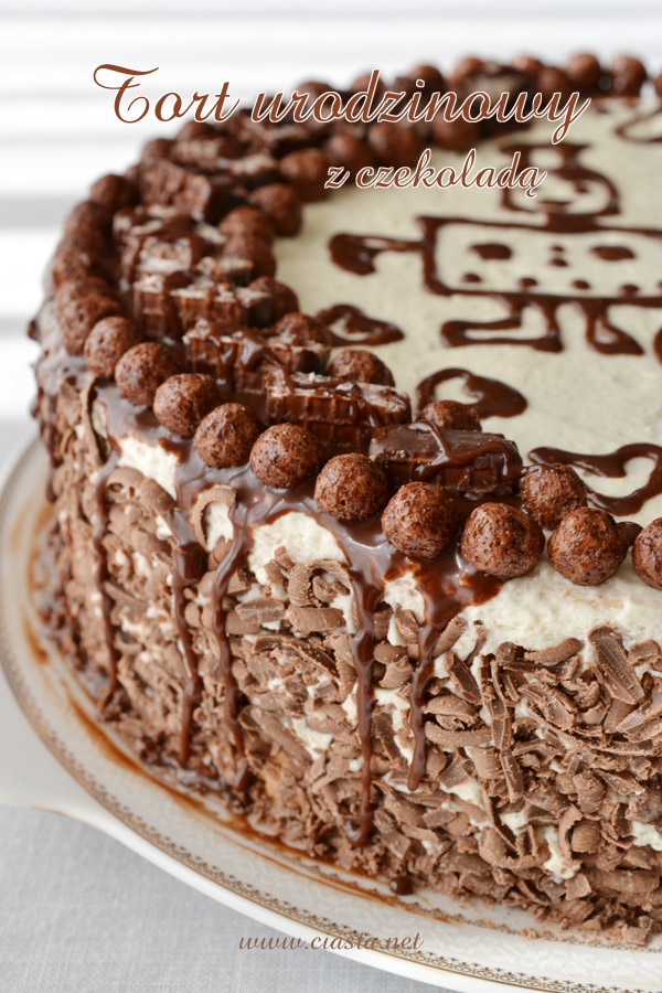 tort urodzinowy z czekoladą