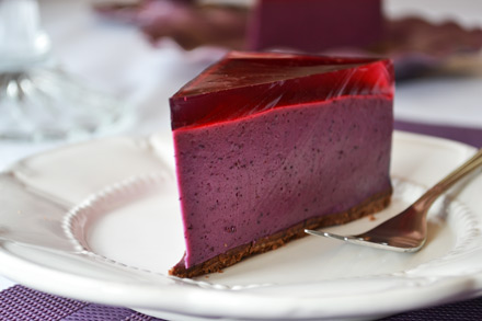jagodowy sernik na zimno