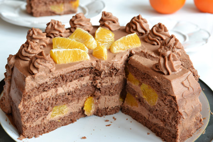 tort czekoladowy z pomarańczą